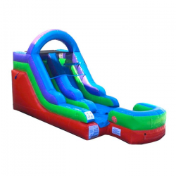 12' Rainbow Inflatable Water Slide